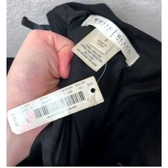 White House Black Market Strapless Sweetheart Silk Ruffle Cocktail Dress NWT Siz - Picture 6 of 7